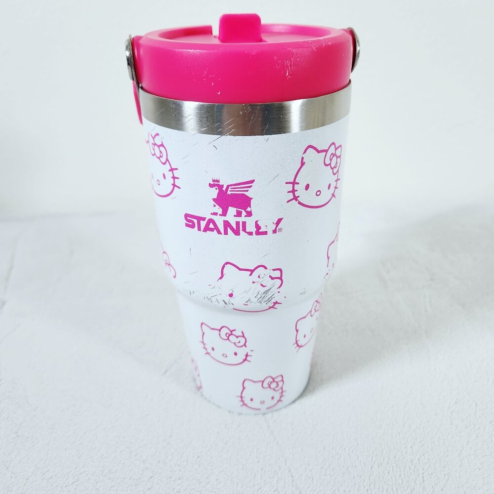 Hello Kitty Stanley IceFlow Stainless Steel Flip Straw Tumbler with Handle 20 oz